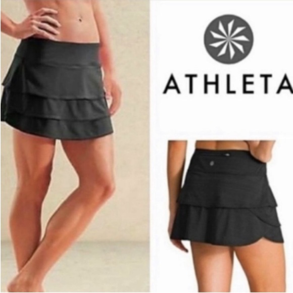 🖤ATHLETA HIGH RISE SWAGGER SKIRT/SKORT-BLACK-L🖤